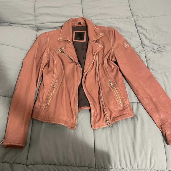 Mauritius Leather Sofia Jacket in Foggy Rose in XS EUC - Picture 4 of 8